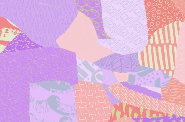 Vektör deseni. Fırça darbeleriyle soyut arkaplan. Tek renkli el çizimi doku. Modern grafik tasarımı. El çizimi çizgili..