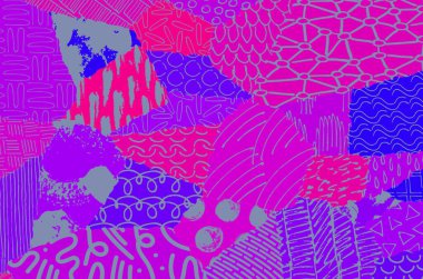 Vektör deseni. Fırça darbeleriyle soyut arkaplan. Tek renkli el çizimi doku. Modern grafik tasarımı. El çizimi çizgili..