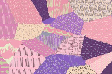 Vektör deseni. Fırça darbeleriyle soyut arkaplan. Tek renkli el çizimi doku. Modern grafik tasarımı. El çizimi çizgili..