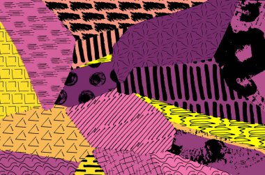 Vektör deseni. Fırça darbeleriyle soyut arkaplan. Tek renkli el çizimi doku. Modern grafik tasarımı. El çizimi çizgili..