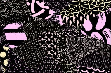 Vektör deseni. Fırça darbeleriyle soyut arkaplan. Tek renkli, elle çizilmiş doku. Modern grafik tasarımı. El çizimi..