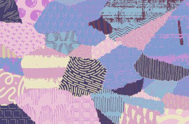 Vector pattern. Abstract background with brush strokes. Monochrome hand-drawn texture. Modern graphic design.Hand-drawn striped.