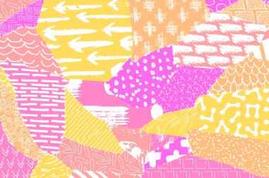 Vektör deseni. Fırça darbeleriyle soyut arkaplan. Tek renkli, elle çizilmiş doku. Modern grafik tasarımı. El çizimi..