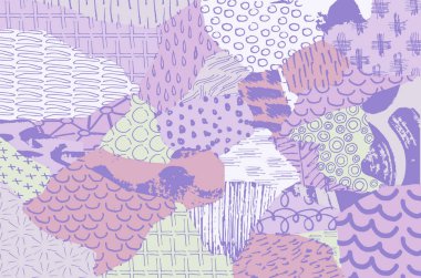 Vektör deseni. Fırça darbeleriyle soyut arkaplan. Tek renkli, elle çizilmiş doku. Modern grafik tasarımı. El çizimi..