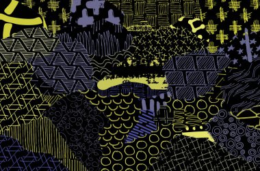 Vektör deseni. Fırça darbeleriyle soyut arkaplan. Tek renkli, elle çizilmiş doku. Modern grafik tasarımı. El çizimi..