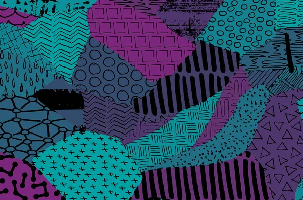 Vektör deseni. Fırça darbeleriyle soyut arkaplan. Tek renkli, elle çizilmiş doku. Modern grafik tasarımı. El çizimi..