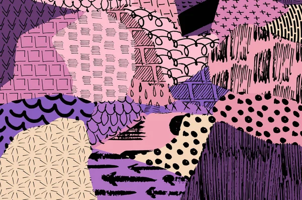 Vektör deseni. Fırça darbeleriyle soyut arkaplan. Tek renkli el çizimi doku. Modern grafik tasarımı. El çizimi çizgili..