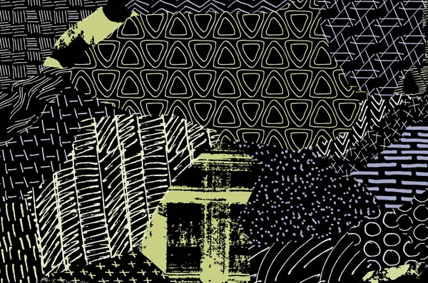 Vektör deseni. Fırça darbeleriyle soyut arkaplan. Tek renkli el çizimi doku. Modern grafik tasarımı. El çizimi çizgili..