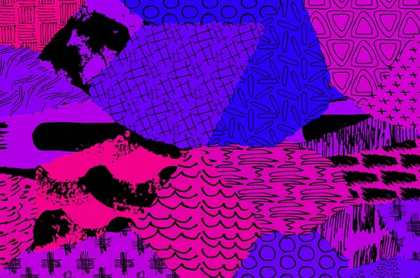 Vektör deseni. Fırça darbeleriyle soyut arkaplan. Tek renkli el çizimi doku. Modern grafik tasarımı. El çizimi çizgili..