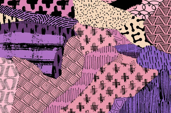 Vektör deseni. Fırça darbeleriyle soyut arkaplan. Tek renkli el çizimi doku. Modern grafik tasarımı. El çizimi çizgili..