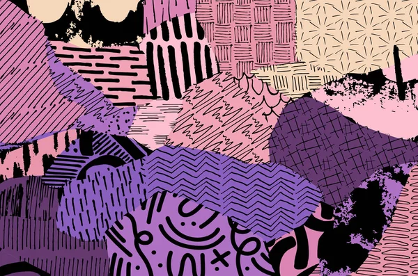 Vektör deseni. Fırça darbeleriyle soyut arkaplan. Tek renkli el çizimi doku. Modern grafik tasarımı. El çizimi çizgili..