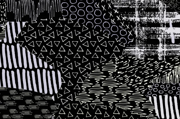 Vektör deseni. Fırça darbeleriyle soyut arkaplan. Tek renkli el çizimi doku. Modern grafik tasarımı. El çizimi çizgili..