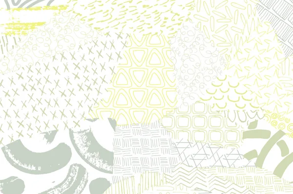 Векторный Шаблон Абстрактный Фон Мазками Кисти Монохромная Текстура Ручной Работы — стоковый вектор