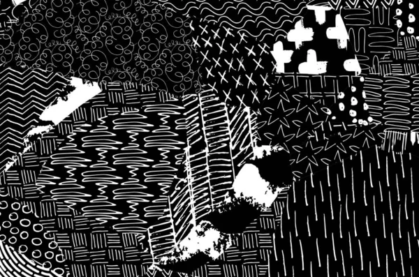 Vektör deseni. Fırça darbeleriyle soyut arkaplan. Tek renkli el çizimi doku. Modern grafik tasarımı. El çizimi çizgili..