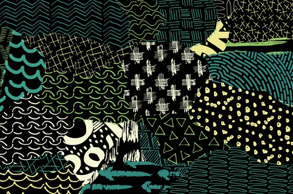 Vektör deseni. Fırça darbeleriyle soyut arkaplan. Tek renkli el çizimi doku. Modern grafik tasarımı. El çizimi çizgili..