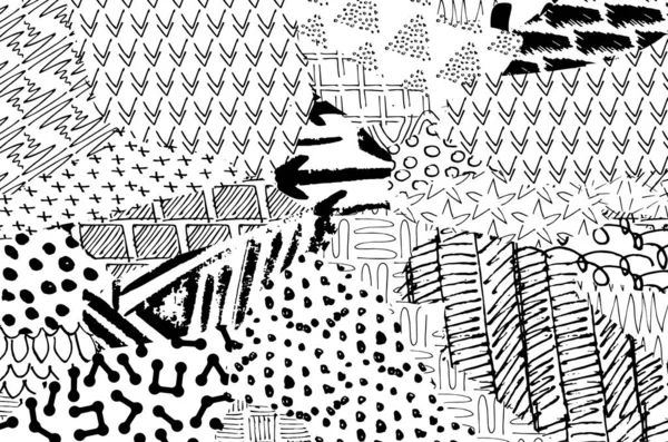 Vektör deseni. Fırça darbeleriyle soyut arkaplan. Tek renkli el çizimi doku. Modern grafik tasarımı. El çizimi çizgili..