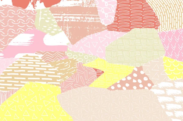 Vektör deseni. Fırça darbeleriyle soyut arkaplan. Tek renkli el çizimi doku. Modern grafik tasarımı. El çizimi çizgili..