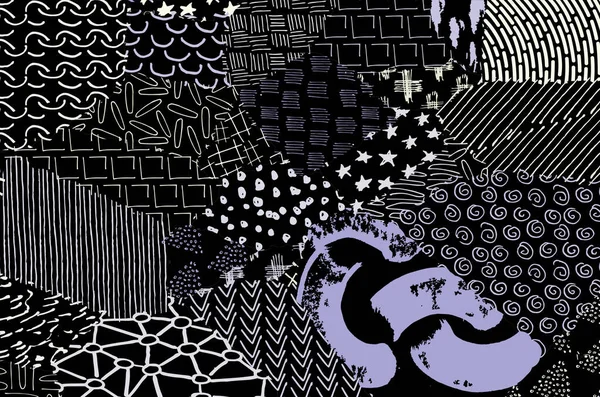 Vektör deseni. Fırça darbeleriyle soyut arkaplan. Tek renkli, elle çizilmiş doku. Modern grafik tasarımı. El çizimi..