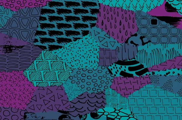 Vektör deseni. Fırça darbeleriyle soyut arkaplan. Tek renkli, elle çizilmiş doku. Modern grafik tasarımı. El çizimi..