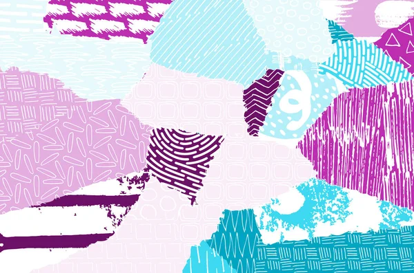 Vektör deseni. Fırça darbeleriyle soyut arkaplan. Tek renkli, elle çizilmiş doku. Modern grafik tasarımı. El çizimi..