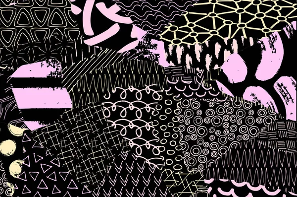 Vektör deseni. Fırça darbeleriyle soyut arkaplan. Tek renkli, elle çizilmiş doku. Modern grafik tasarımı. El çizimi..