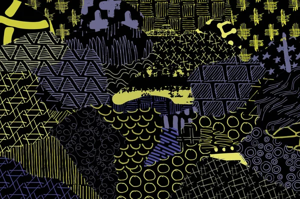 Vektör deseni. Fırça darbeleriyle soyut arkaplan. Tek renkli, elle çizilmiş doku. Modern grafik tasarımı. El çizimi..