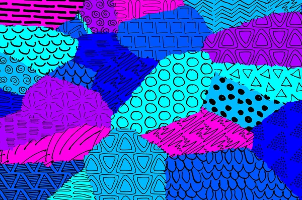 Vektormuster Abstrakter Hintergrund Mit Pinselstrichen Monochrom Handgezeichnete Textur Modernes Grafikdesign — Stockvektor