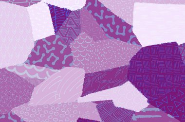 Soyut siyah konturlar, el vektör desen çizdi. Geometrik tarzı Retro soyut desen. Soyut çok renkli geometrik desen.