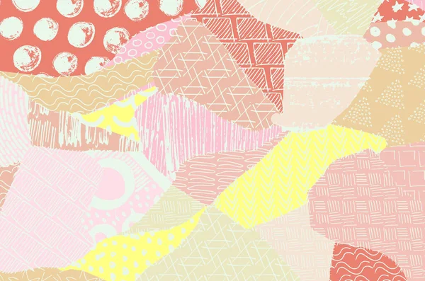 Soyut siyah konturlar, el vektör desen çizdi. Geometrik tarzı Retro soyut desen. Soyut çok renkli geometrik desen.