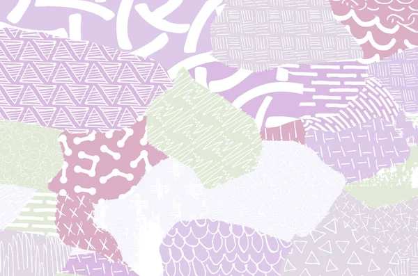 Soyut siyah konturlar, el vektör desen çizdi. Geometrik tarzı Retro soyut desen. Soyut çok renkli geometrik desen.