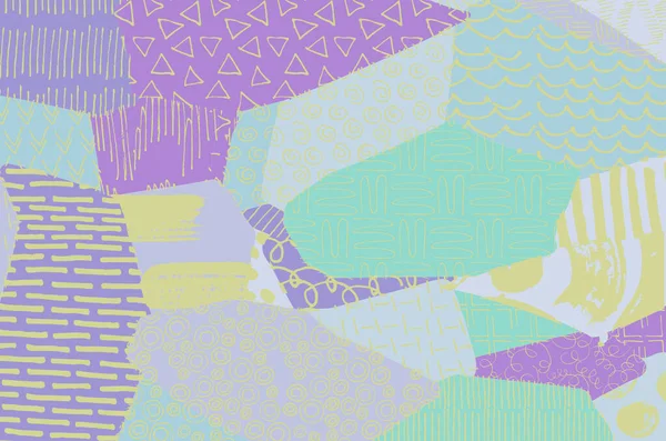 Soyut siyah konturlar, el vektör desen çizdi. Geometrik tarzı Retro soyut desen. Soyut çok renkli geometrik desen.