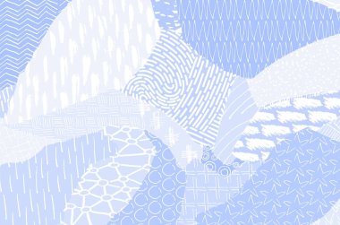 Soyut siyah konturlar, el vektör desen çizdi. Geometrik tarzı Retro soyut desen. Soyut çok renkli geometrik desen.