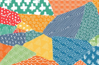 Vektör deseni. Fırça darbeleriyle soyut arkaplan. Tek renkli el çizimi doku. Modern grafik tasarımı. El çizimi çizgili..