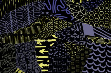 Vektör deseni. Fırça darbeleriyle soyut arkaplan. Tek renkli el çizimi doku. Modern grafik tasarımı. El çizimi çizgili..