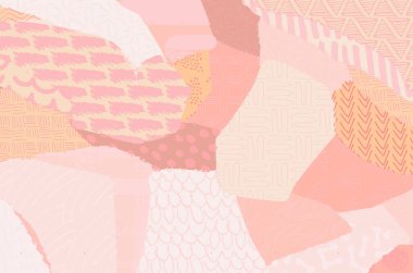 Vektör deseni. Fırça darbeleriyle soyut arkaplan. Tek renkli el çizimi doku. Modern grafik tasarımı. El çizimi çizgili..