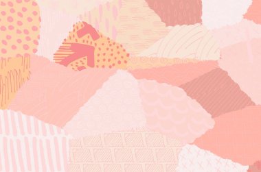 Vektör deseni. Fırça darbeleriyle soyut arkaplan. Tek renkli el çizimi doku. Modern grafik tasarımı. El çizimi çizgili..