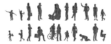 Vektör siluetleri, insanların ana hatları, Contour çizimleri, insanların siluetleri, ikon kümesi izole edilmiş, oturan insanların silueti, mimari set