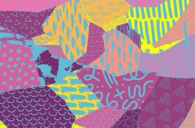 Desen. Fırça darbeleriyle soyut arkaplan. Tek renkli, elle çizilmiş doku. Modern grafik tasarımı. El yapımı çizgili..