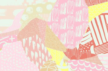 Desen. Fırça darbeleriyle soyut arkaplan. Tek renkli, elle çizilmiş doku. Modern grafik tasarımı. El yapımı çizgili..