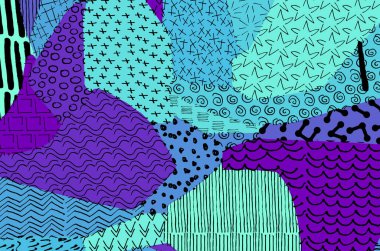 Desen. Fırça darbeleriyle soyut arkaplan. Tek renkli, elle çizilmiş doku. Modern grafik tasarımı. El yapımı çizgili..