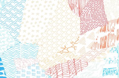 Desen. Fırça darbeleriyle soyut arkaplan. Tek renkli, elle çizilmiş doku. Modern grafik tasarımı. El yapımı çizgili..