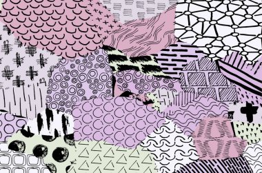 Desen. Fırça darbeleriyle soyut arkaplan. Tek renkli, elle çizilmiş doku. Modern grafik tasarımı. El yapımı çizgili..