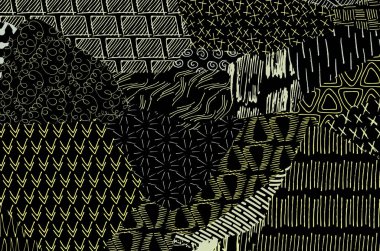 Desen. Fırça darbeleriyle soyut arkaplan. Tek renkli, elle çizilmiş doku. Modern grafik tasarımı. El yapımı çizgili..