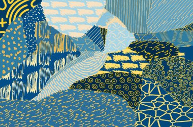 Desen. Fırça darbeleriyle soyut arkaplan. Tek renkli, elle çizilmiş doku. Modern grafik tasarımı. El yapımı çizgili..