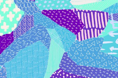 Desen. Fırça darbeleriyle soyut arkaplan. Tek renkli, elle çizilmiş doku. Modern grafik tasarımı. El yapımı çizgili..