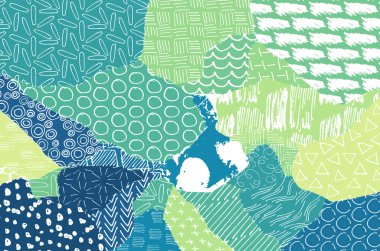 Desen. Fırça darbeleriyle soyut arkaplan. Tek renkli, elle çizilmiş doku. Modern grafik tasarımı. El yapımı çizgili..