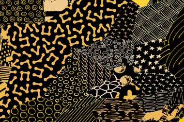 Desen. Fırça darbeleriyle soyut arkaplan. Tek renkli, elle çizilmiş doku. Modern grafik tasarımı. El yapımı çizgili..