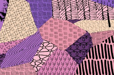 Desen. Fırça darbeleriyle soyut arkaplan. Tek renkli, elle çizilmiş doku. Modern grafik tasarımı. El yapımı çizgili..