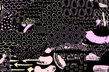 Desen. Fırça darbeleriyle soyut arkaplan. Tek renkli, elle çizilmiş doku. Modern grafik tasarımı. El yapımı çizgili..