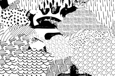 Desen. Fırça darbeleriyle soyut arkaplan. Tek renkli, elle çizilmiş doku. Modern grafik tasarımı. El yapımı çizgili..